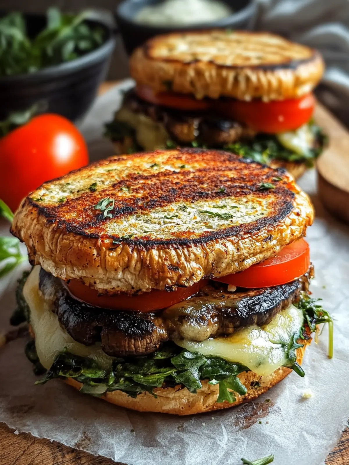 Irresistible Portabella Veggie Burger Mushroom Melts to Enjoy 3 Portabella Veggie Burger Mushroom Melts