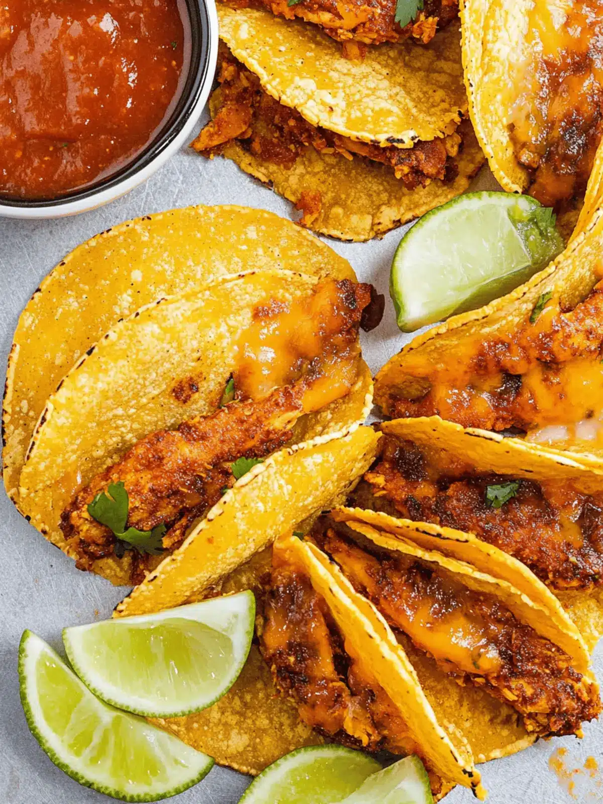Cheesy Crispy Chicken Tacos in 30 Minutes or Less 4 Cheesy Crispy Chicken Tacos