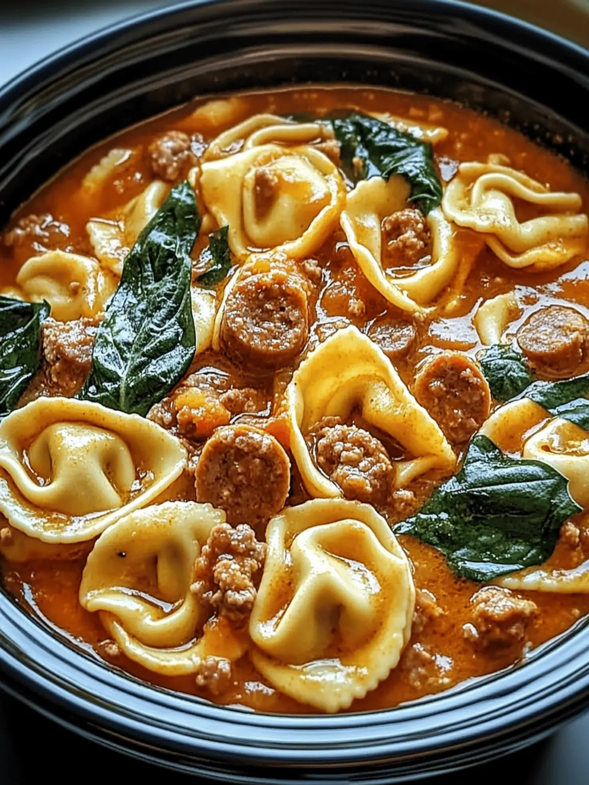 Crockpot Cheese Tortellini and Sausage for Ultimate Comfort 2 Crockpot Cheese Tortellini and Sausage for Cozy Comfort Food