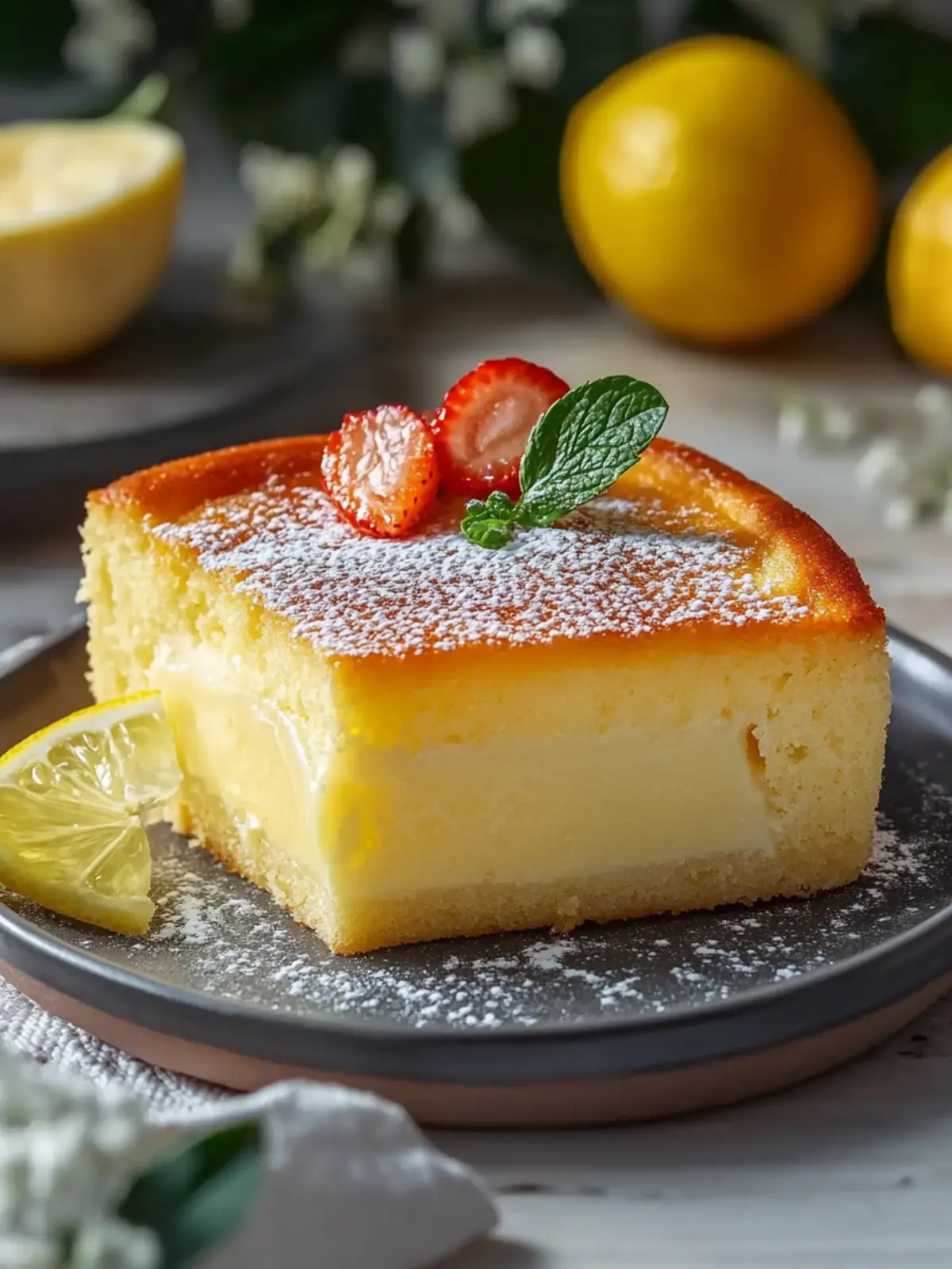 Lemon Magic Custard Cake A Delightful Layered Treat 3 Lemon Magic Custard Cake