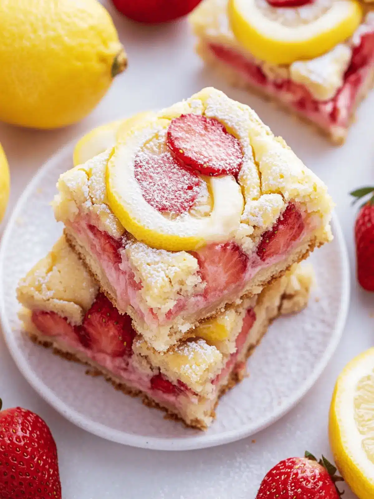 Tasty Strawberry Lemon Blondies That Brighten Any Day 4 Tasty Strawberry Lemon Blondies