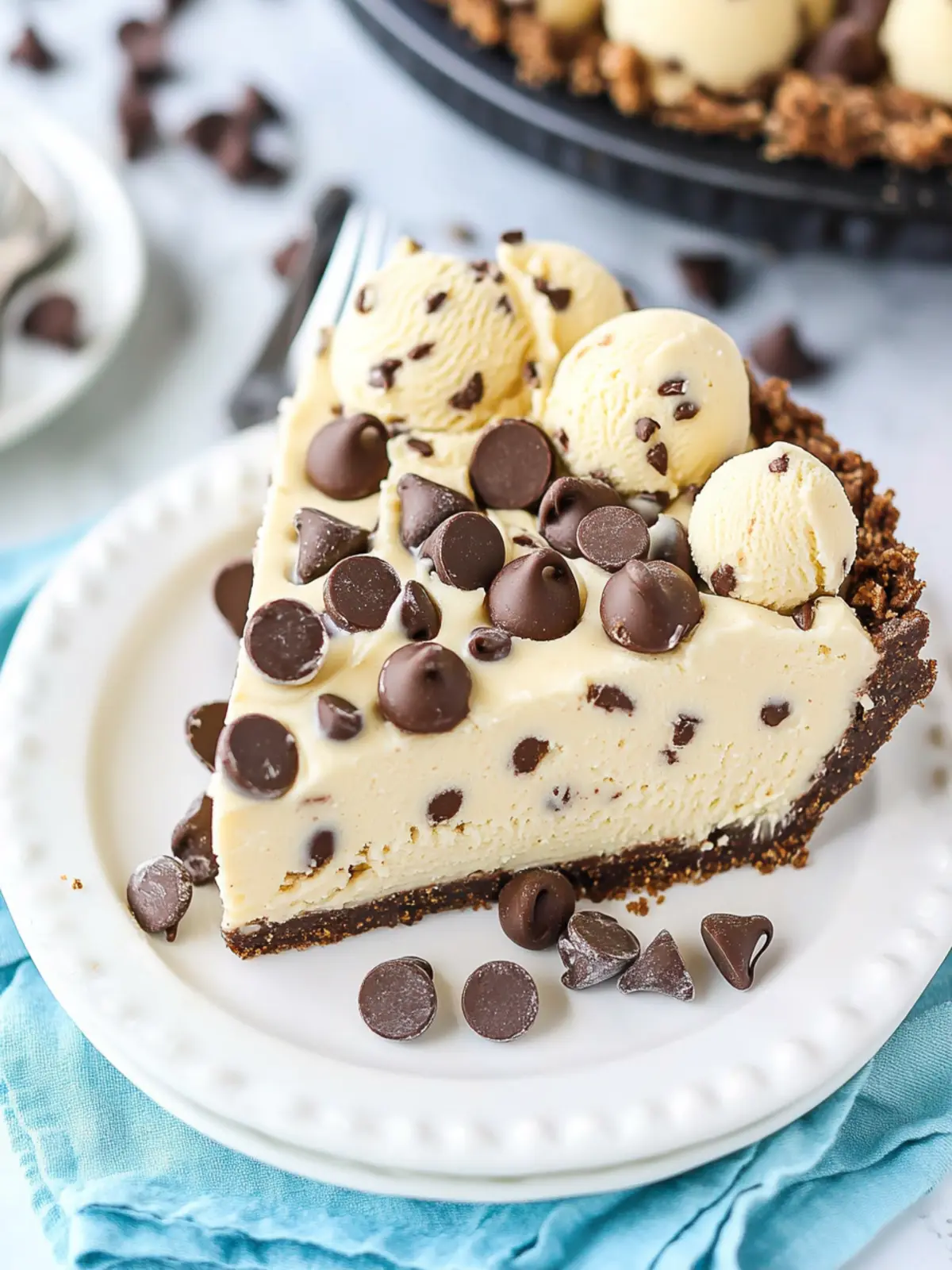 Decadent Chocolate Chip Cookie Dough Ice Cream Pie Delight 2 Chocolate Chip Cookie Dough Ice Cream Pie