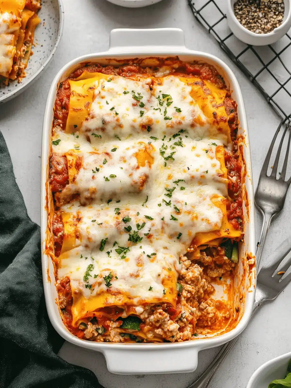 Delicious Beef & Veggie Lasagna with Cottage Cheese Magic 4 Beef & Veggie Lasagna (with cottage cheese)