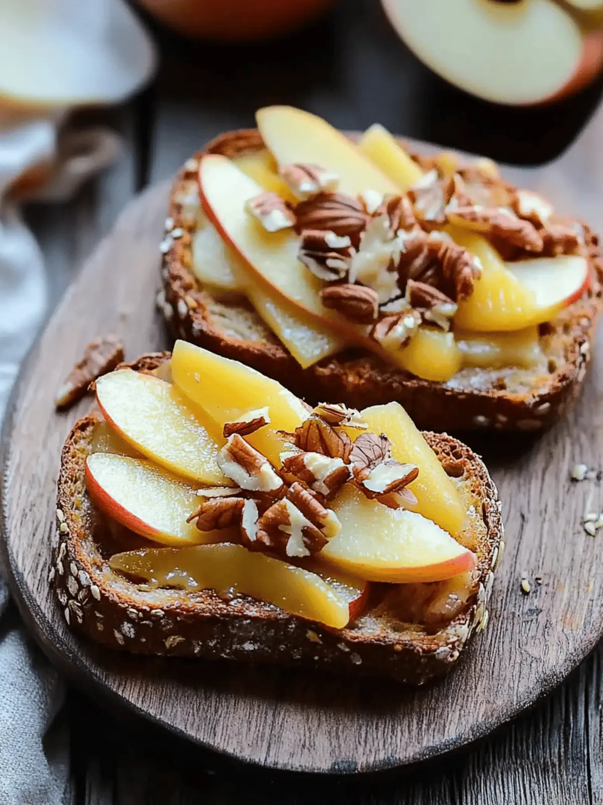 Sweet Meets Savory: Apple, Cheddar, and Walnut Toast Delight 4 Apple, Cheddar, and Walnut Toast