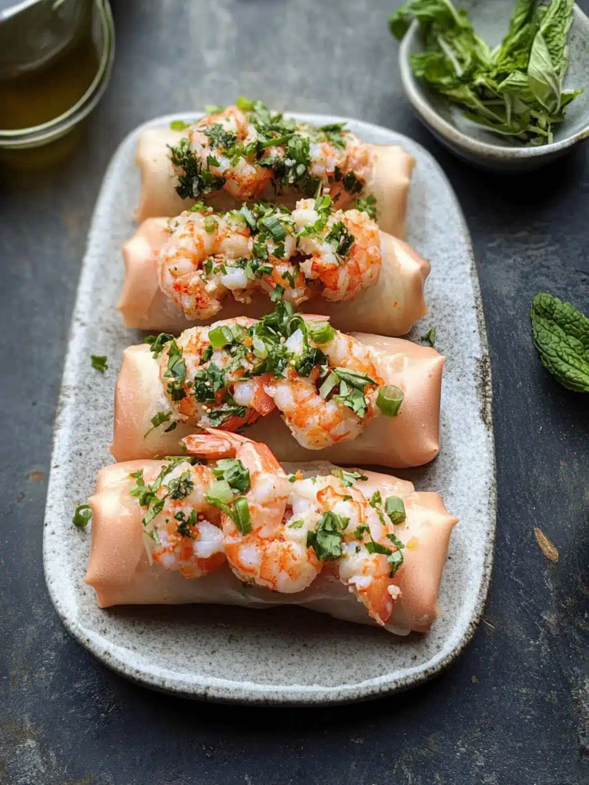 Savor Spicy Prawn Rolls with Zesty Homemade Sauce 4 Spicy Prawn Rolls