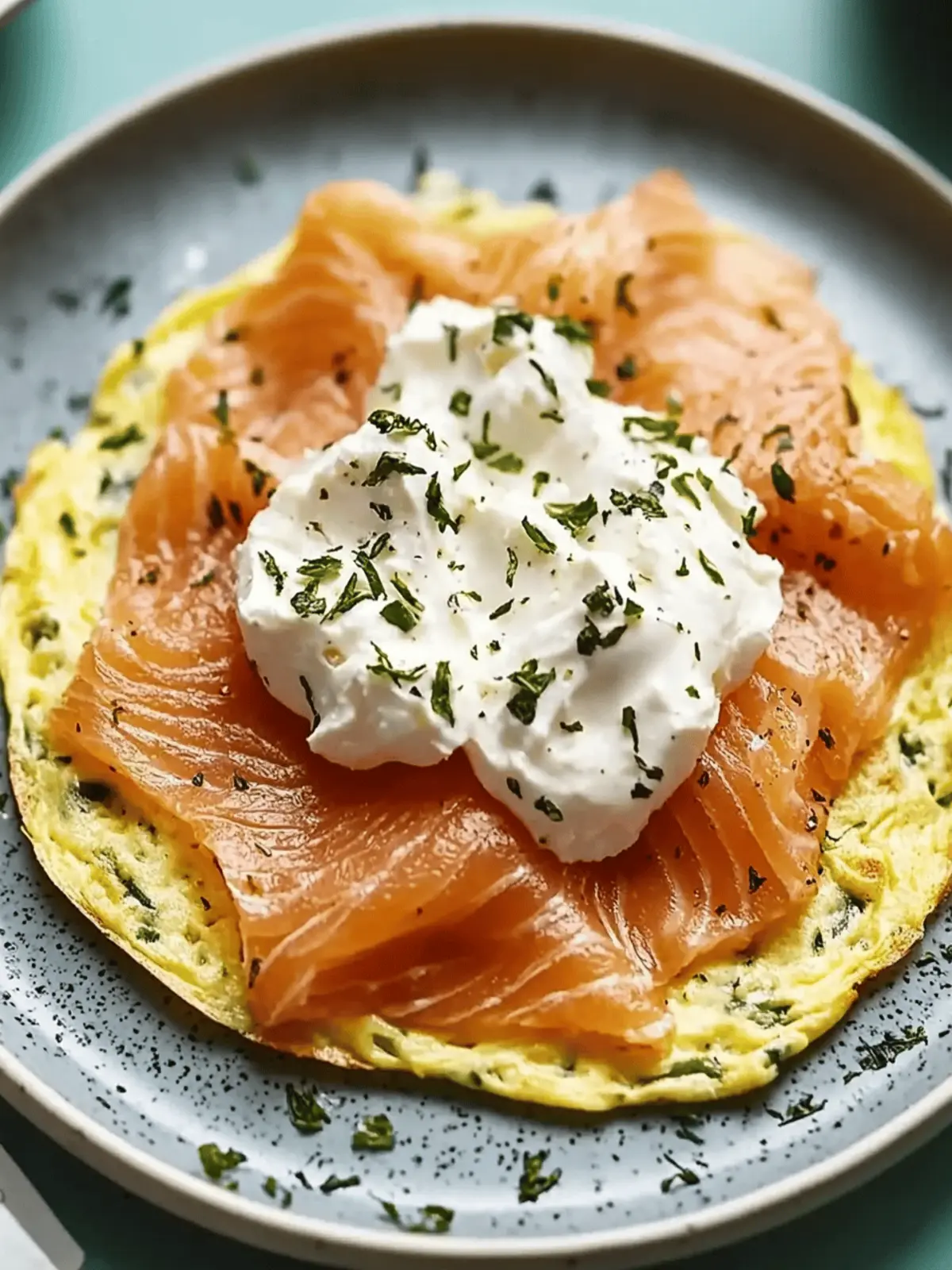 Savory Omelet with Salmon & Cream Cheese in Just 5 Minutes 2 Savory Omelet with Salmon & Cream Cheese