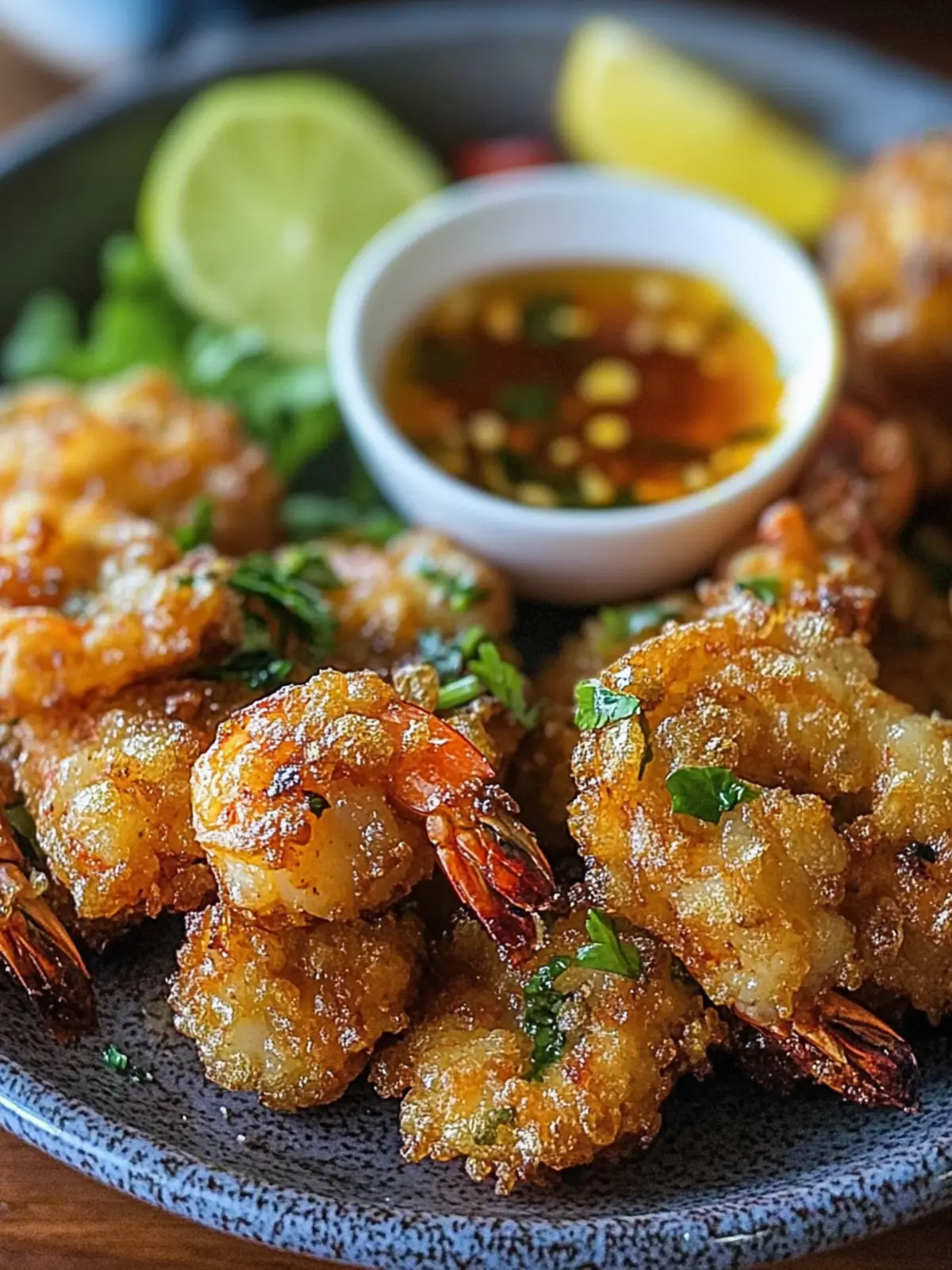 Crispy Vietnamese Style Shrimp Fritters with Zesty Nuoc Cham 2 Vietnamese Style Shrimp Fritters with Nuoc Cham Dipping Sauce