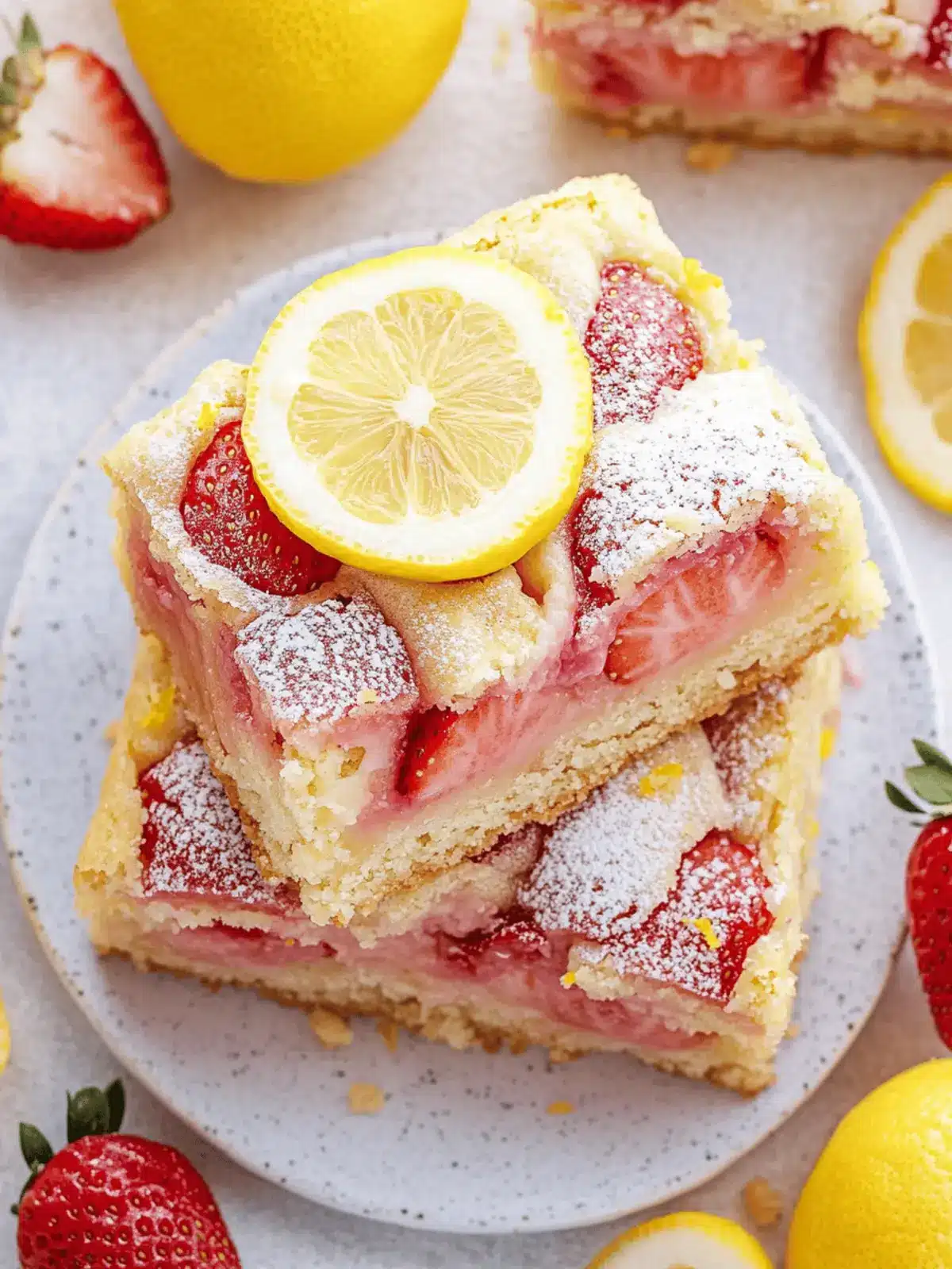 Tasty Strawberry Lemon Blondies That Brighten Any Day 2 Tasty Strawberry Lemon Blondies