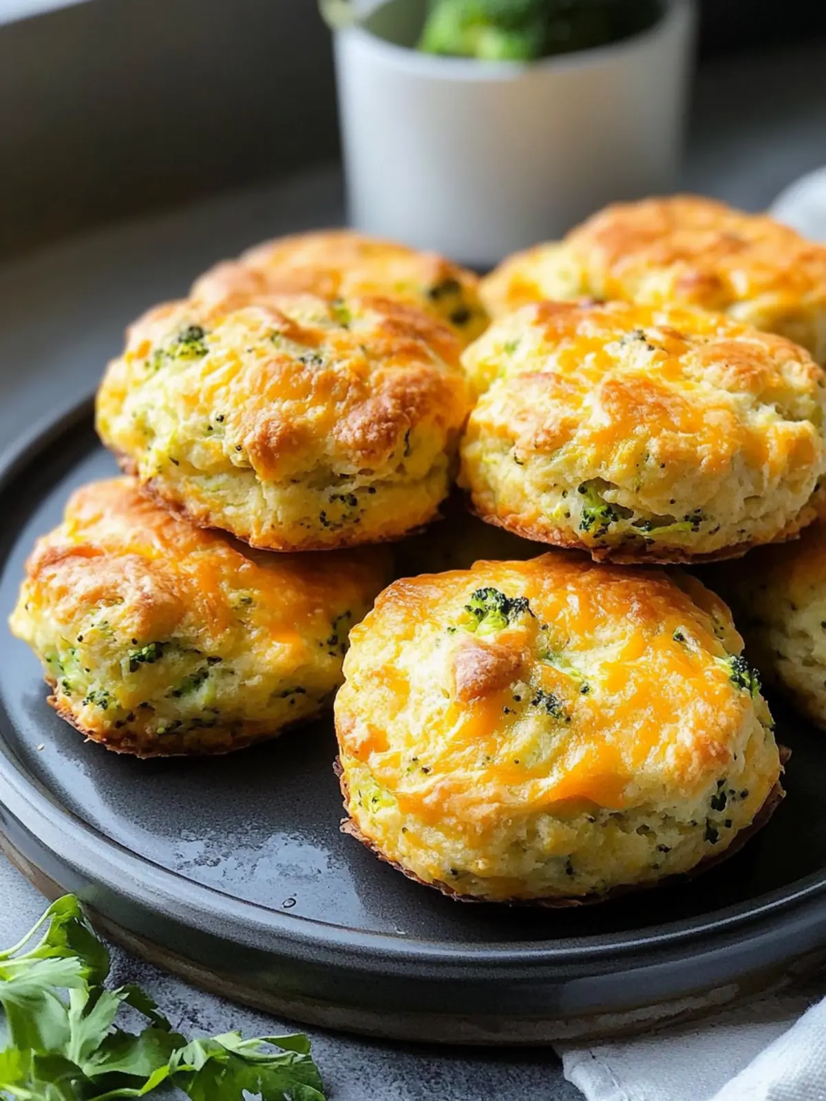 Fluffy Broccoli Cheddar High Protein Biscuits for Guilt-Free Snacking 3 Fluffy Broccoli Cheddar High Protein Biscuits
