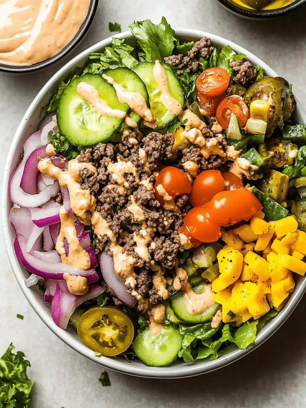 Ultimate Cheeseburger Salad: Deliciously Healthy & Easy 2 Cheeseburger Salad