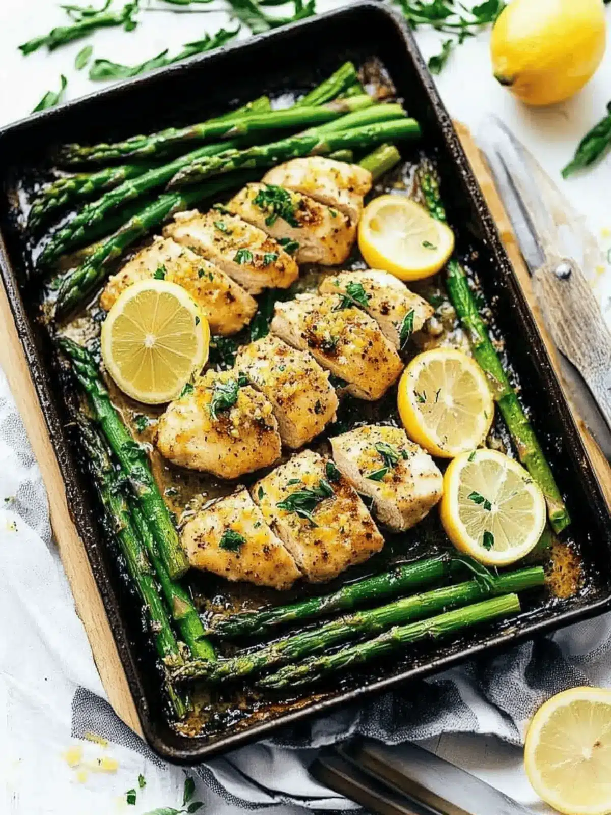 One Pan Lemon Parmesan Chicken and Asparagus Bliss 4 One Pan Lemon Parmesan Chicken and Asparagus