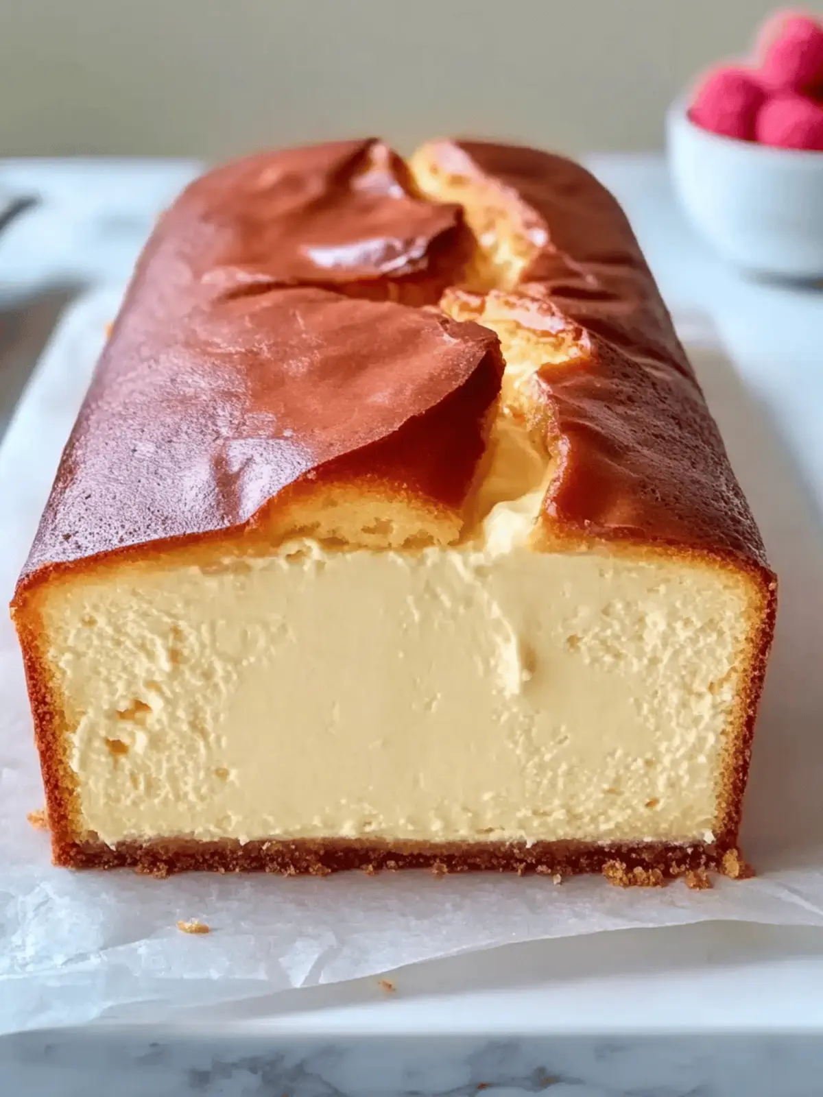 Creamy Loaf Pan Basque Cheesecake: Easy and Irresistible Treat 2 Loaf Pan Basque Cheesecake