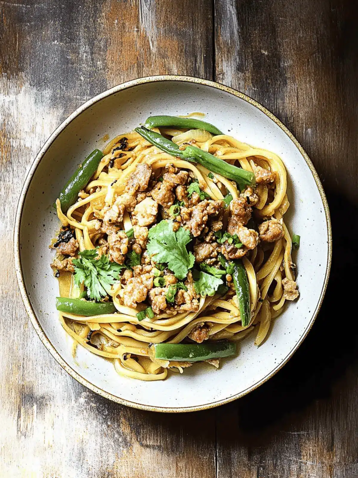 Savory Noodles with Pork and Green Beans in 25 Minutes 2 Noodles with Pork and Green Beans