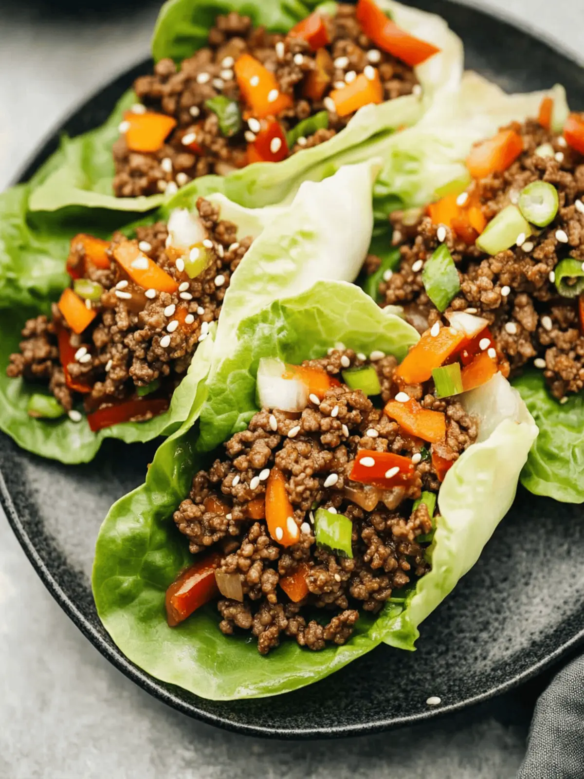 Savory Asian-Style Ground Beef Lettuce Wraps for Easy Meals 2 Asian-Style Ground Beef Lettuce Wraps