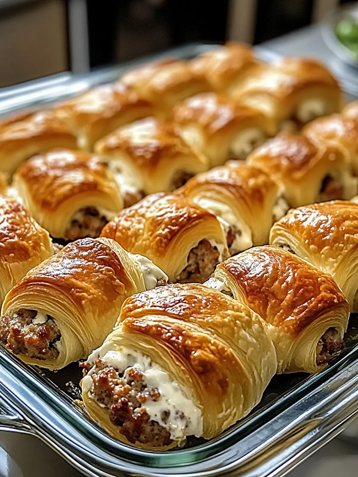 Baked Sausage Cream Cheese Crescents for Ultimate Comfort Snack 2 Baked Sausage Cream Cheese Crescents