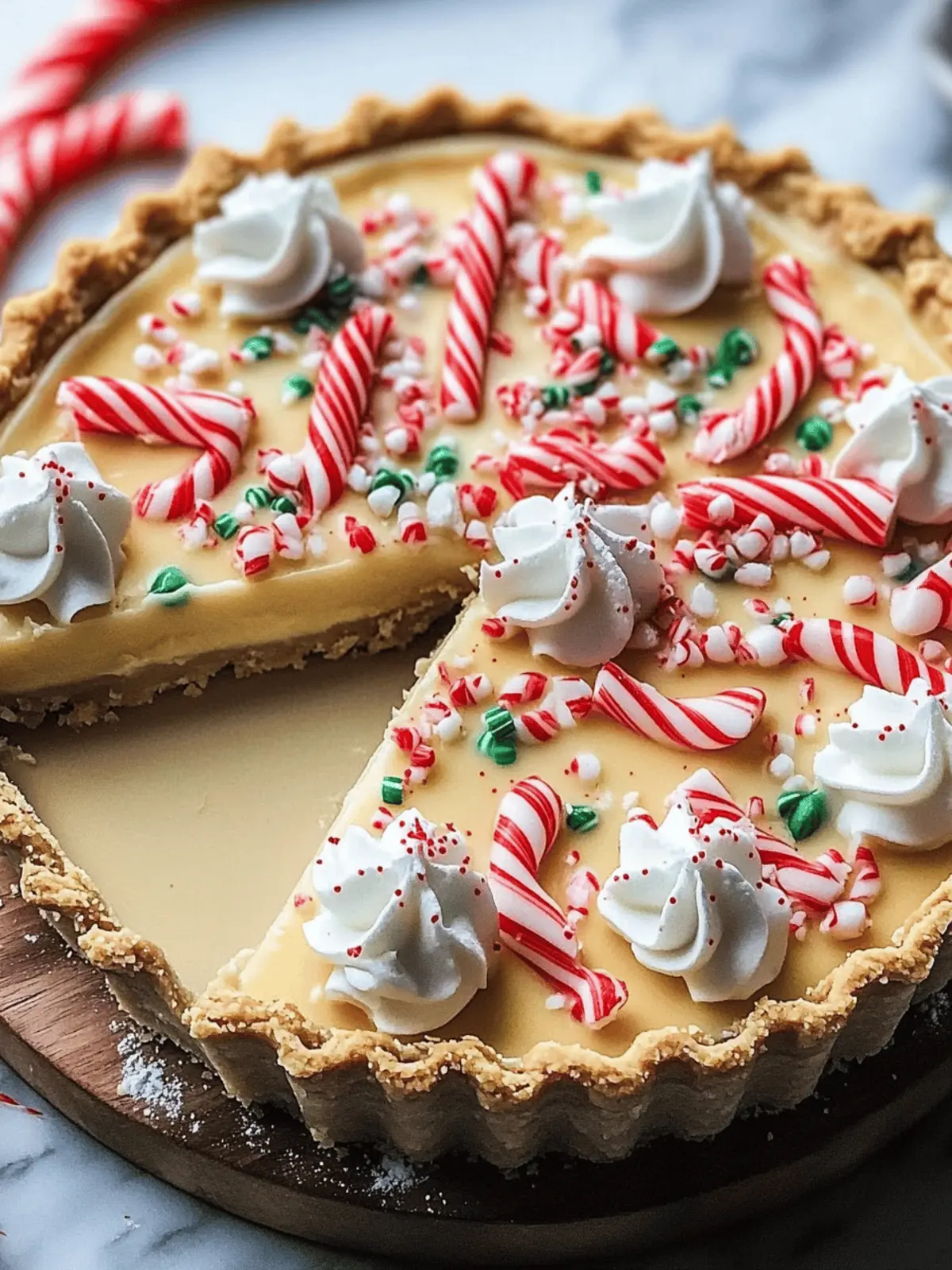 Irresistible White Chocolate Candy Cane Pie for Festive Fun 4 White Chocolate Candy Cane Pie