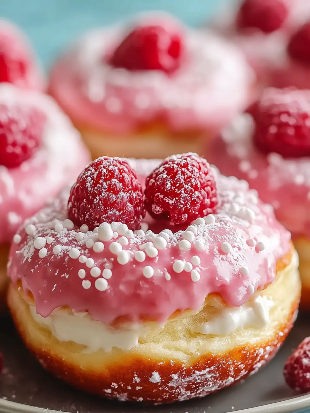 Raspberry Cheesecake Donuts: Homemade Bliss in Every Bite 3 Raspberry Cheesecake Donuts