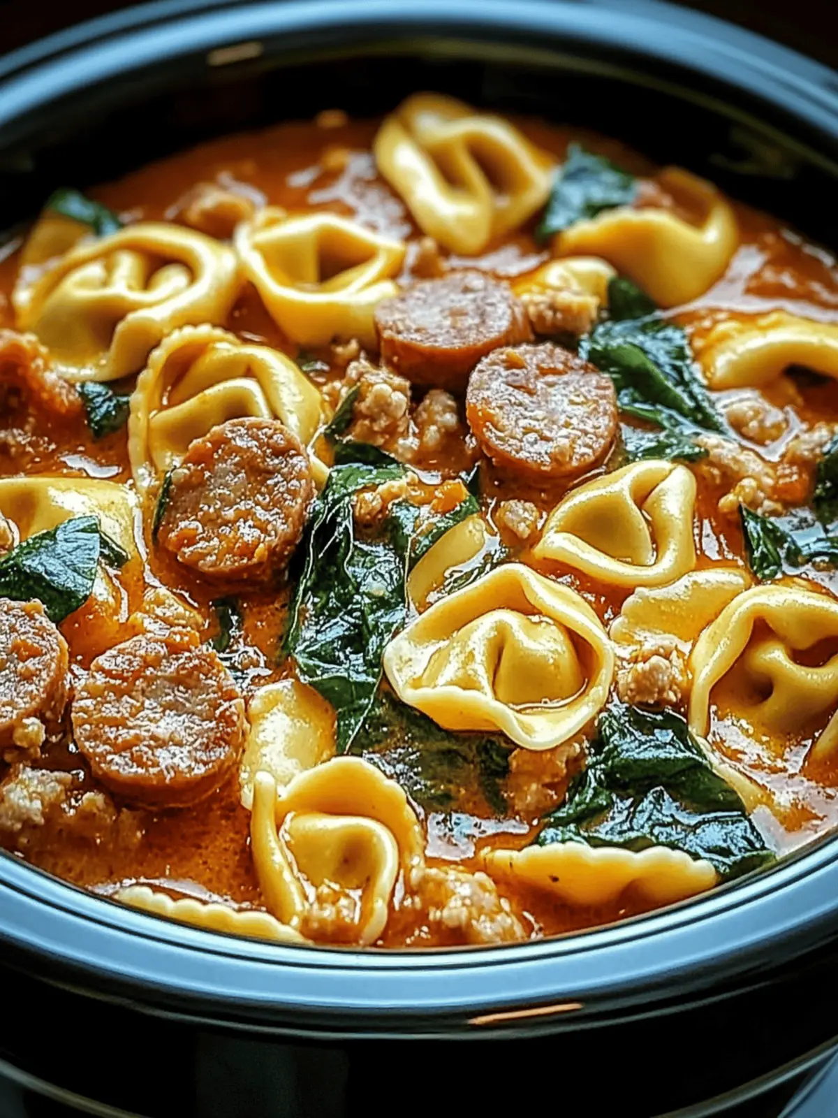 Crockpot Cheese Tortellini and Sausage for Ultimate Comfort 4 Crockpot Cheese Tortellini and Sausage for Cozy Comfort Food