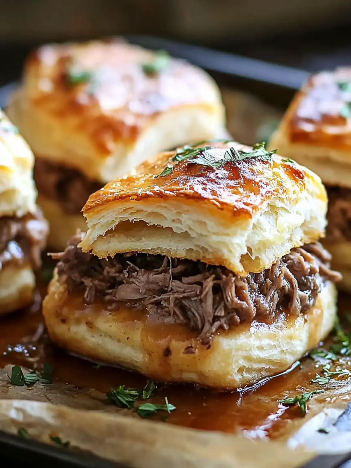 Savor Baked French Dip Biscuits for Ultimate Comfort Food 4 Baked French Dip Biscuit