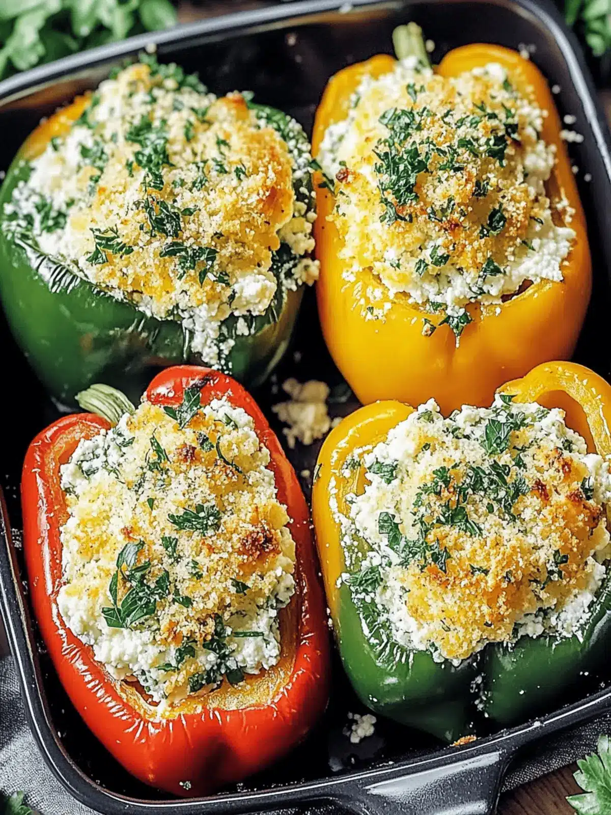 Herby Ricotta Stuffed Peppers: A Flavorful Twist on Italian Comfort 3 Herby Ricotta Stuffed Peppers