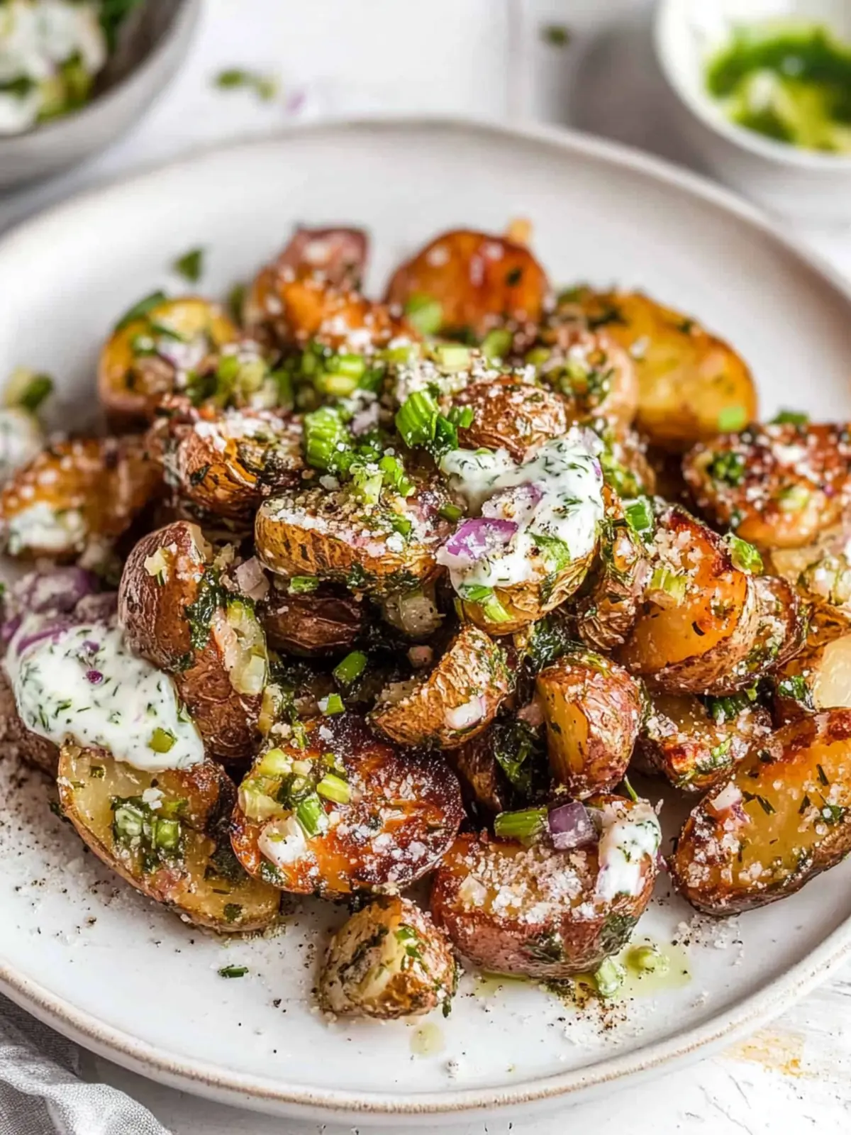 Crispy Pickle Potatoes with Herbed Yoghurt for Flavor Lovers 4 Crispy Pickle Potatoes With Herbed Yoghurt