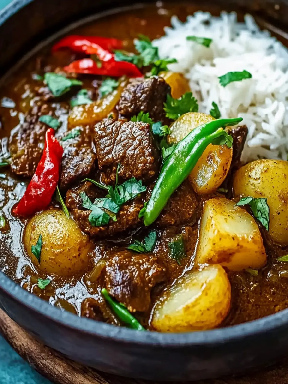 Beef and Mushroom Massaman Curry: Comfort in Every Bite 2 Beef and Mushroom Massaman Curry with Potatoes and Lime
