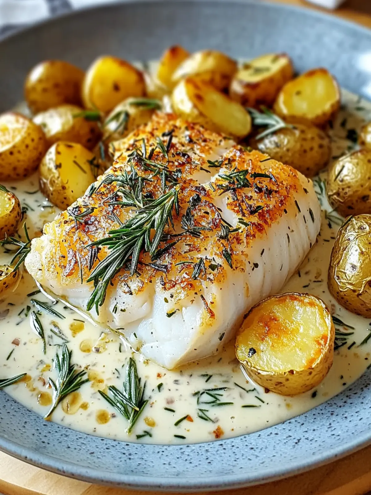 Cod and Potatoes in Rosemary Cream Sauce for Cozy Dinners 3 Cod and Potatoes in Rosemary Cream Sauce