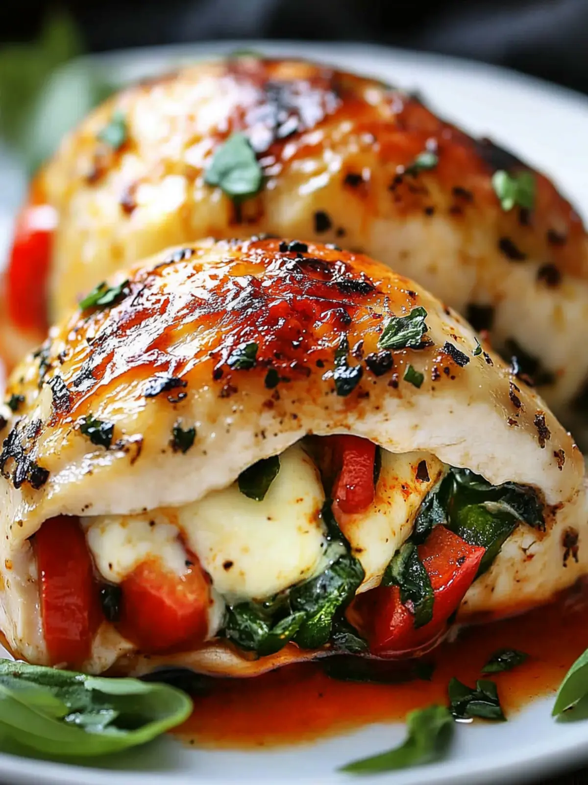 Roasted Red Pepper & Mozzarella Stuffed Chicken Bliss 3 Roasted Red Pepper & Mozzarella Stuffed Chicken