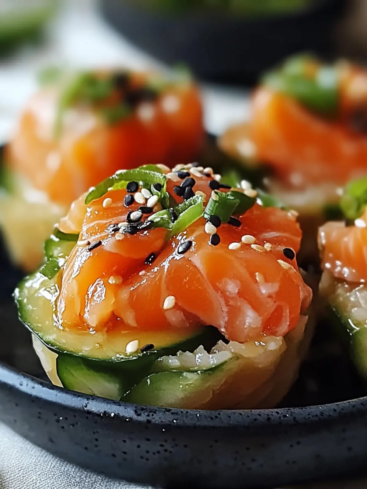 Baked Salmon Sushi Cups: Easy, Crispy & Irresistibly Delicious 2 Baked Salmon Sushi Cups