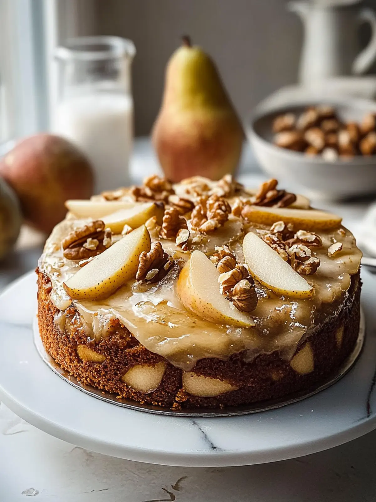 Moist Pear Walnut Cake for Cozy Baking Bliss 4 Pear Walnut Cake
