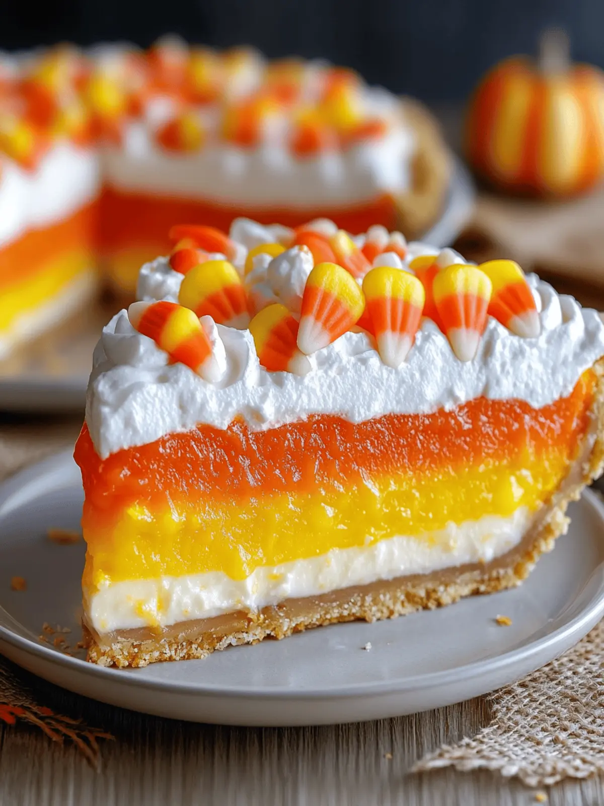 Layered Candy Corn Pie That's a Sweet No-Bake Treat 4 Layered Candy Corn Pie