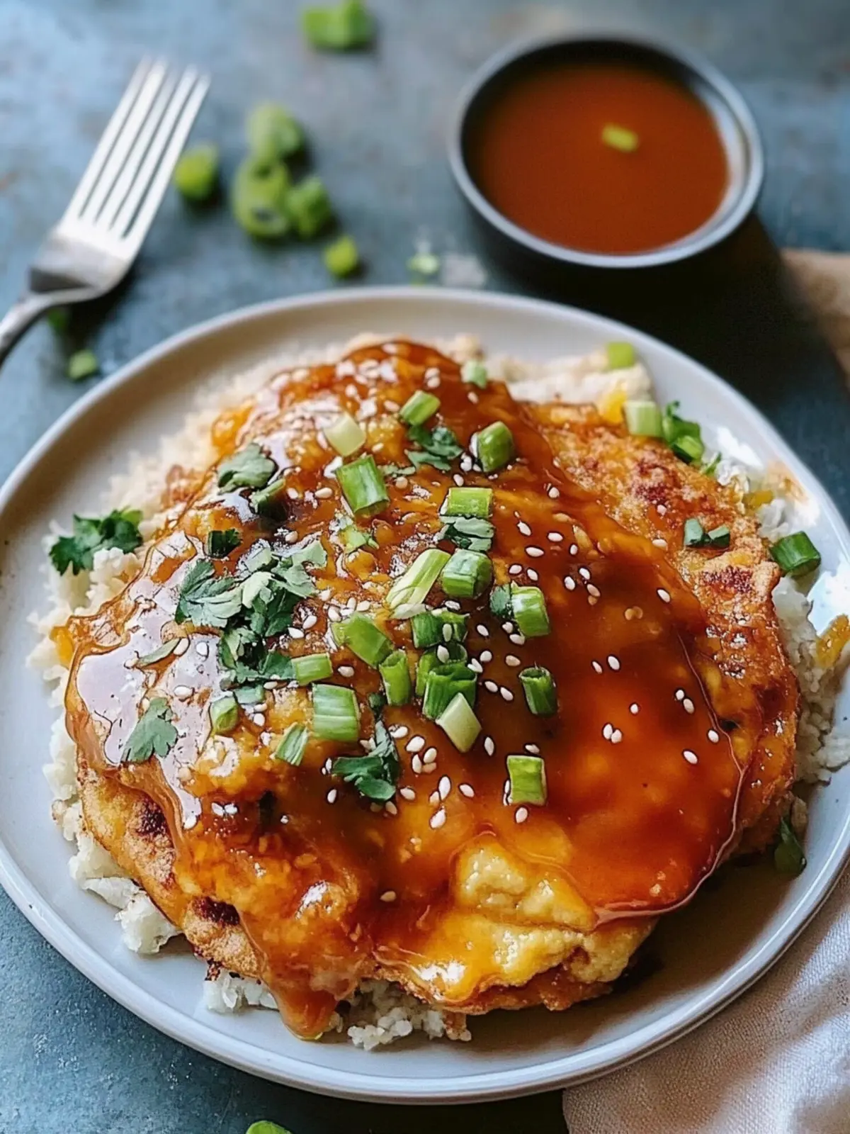 Crispy Chicken Egg Foo Young with Flavor-Packed Gravy 2 Chicken Egg Foo Young