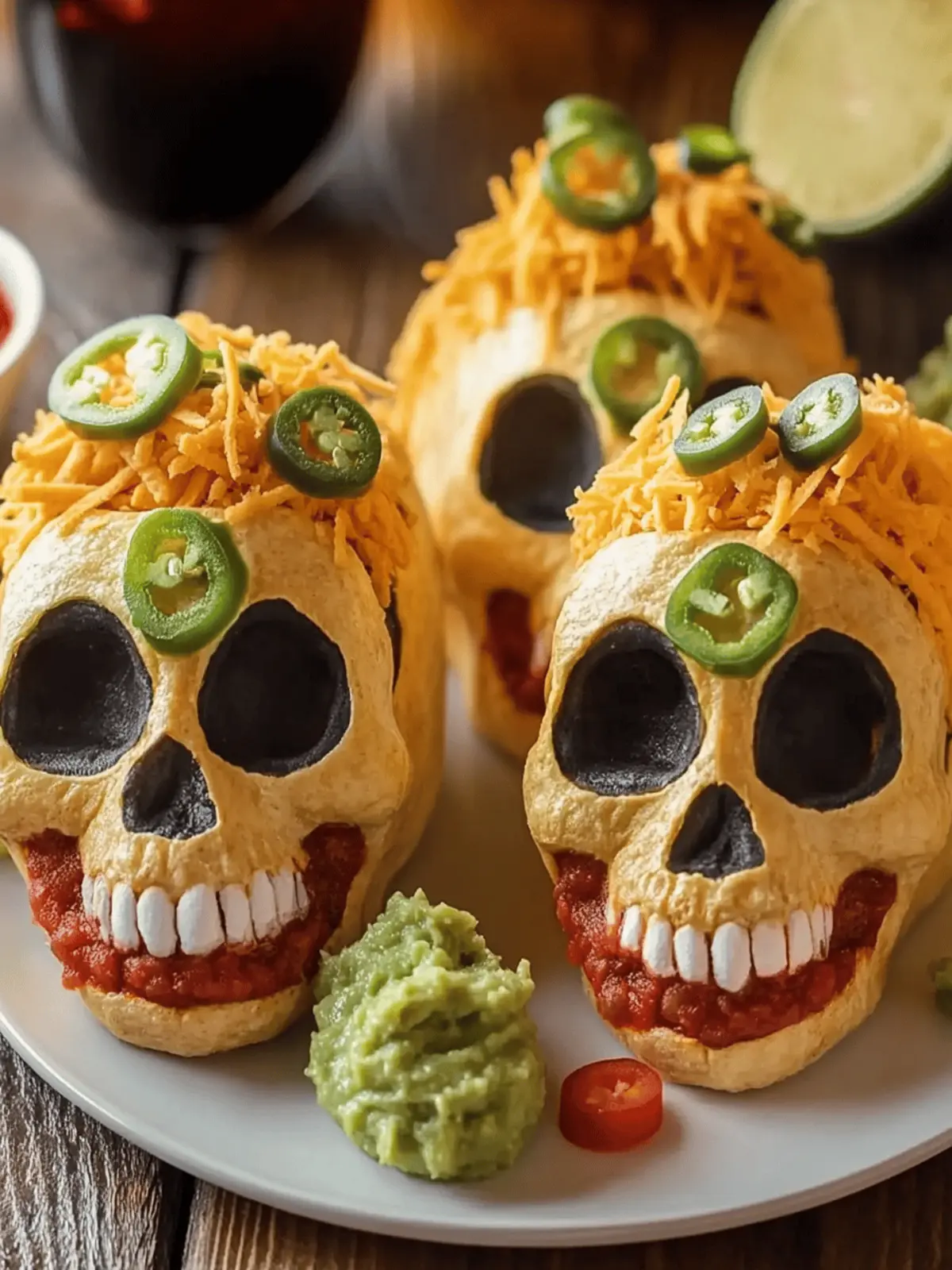 Monster Taco Skulls: Spooky Cheesy Bites for Halloween Fun 4 Monster Taco Skulls