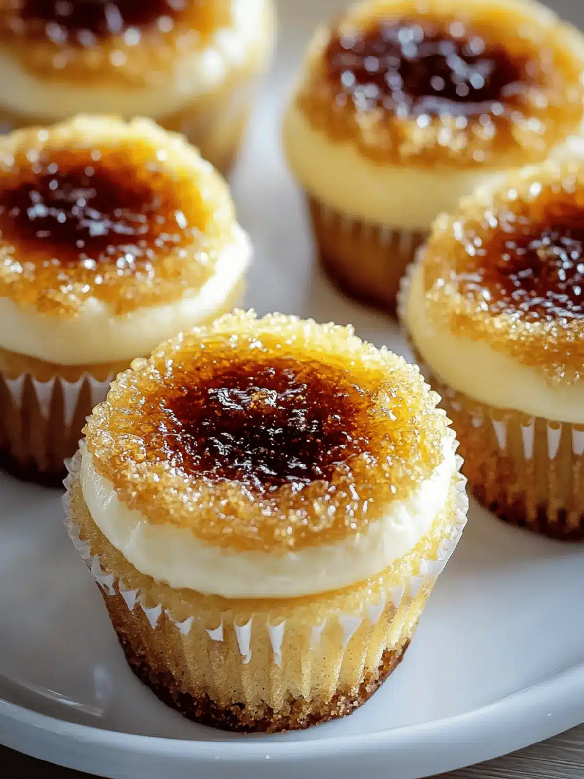 Decadent Vanilla Bean Cr me Br »l e Cheesecake Cupcakes Await 4 Vanilla Bean Cr me Br »l e Cheesecake Cupcakes