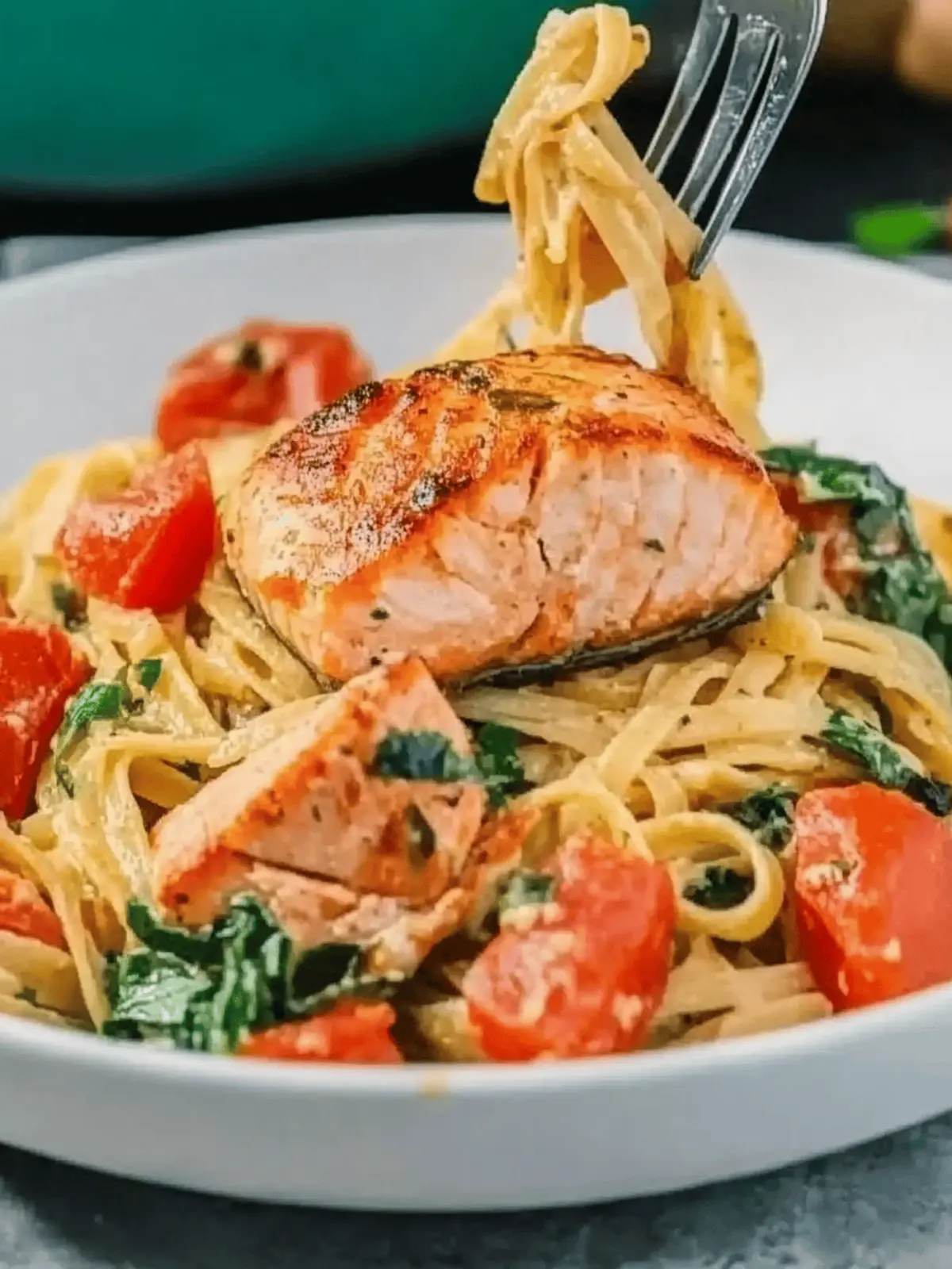 Healthy & Creamy Tuscan Salmon Pasta Ready in 30 Minutes 3 Healthy & Creamy Tuscan Salmon Pasta