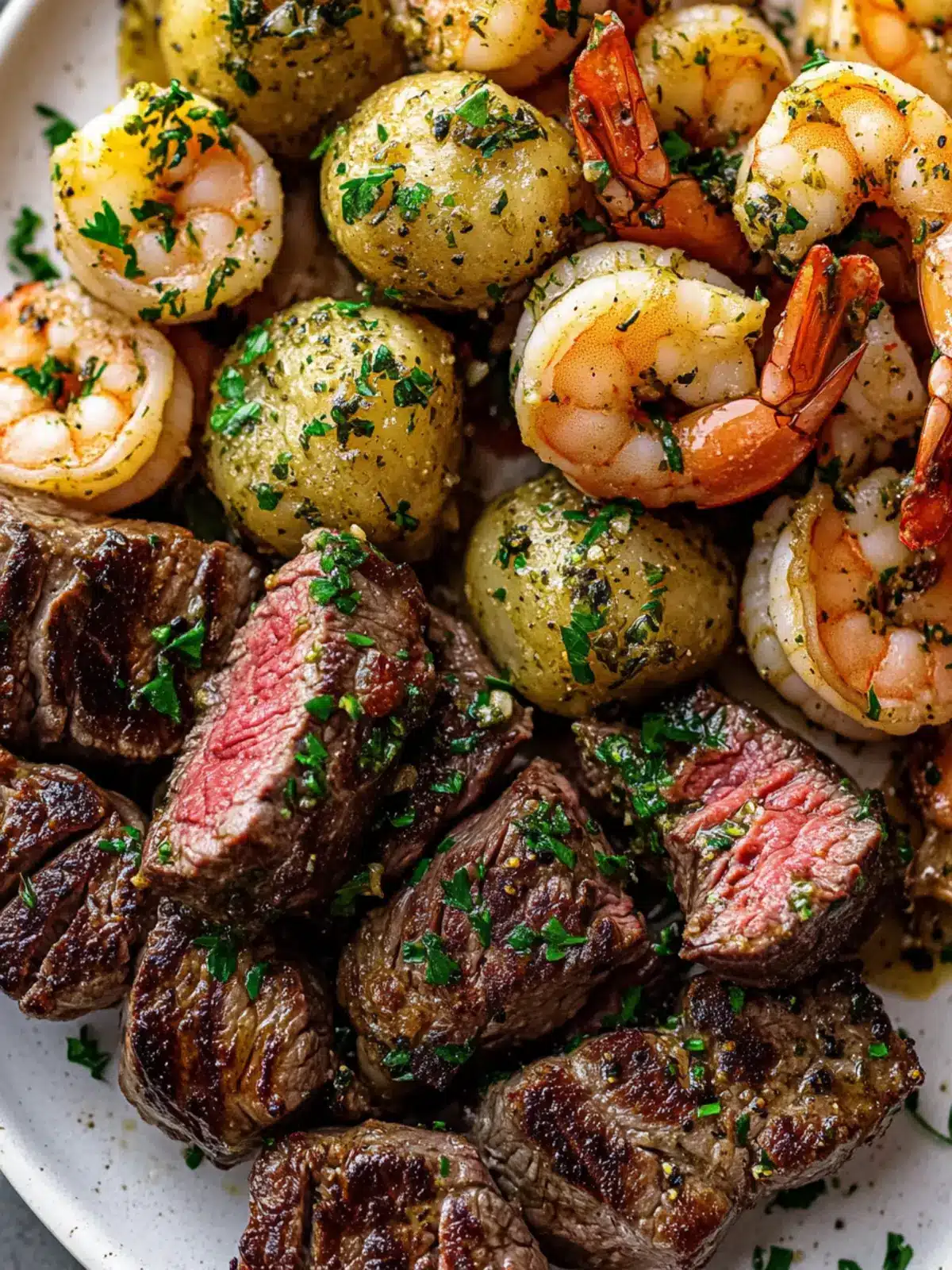 Garlic Butter Steak Bites & Shrimp: Quick Gourmet Delight 4 Garlic Butter Steak Bites & Shrimp