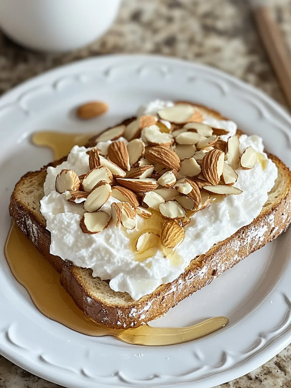Yogurt Toast with Almonds and Honey: A Sweet Breakfast Delight 3 yogurt toast with Almonds and Honey