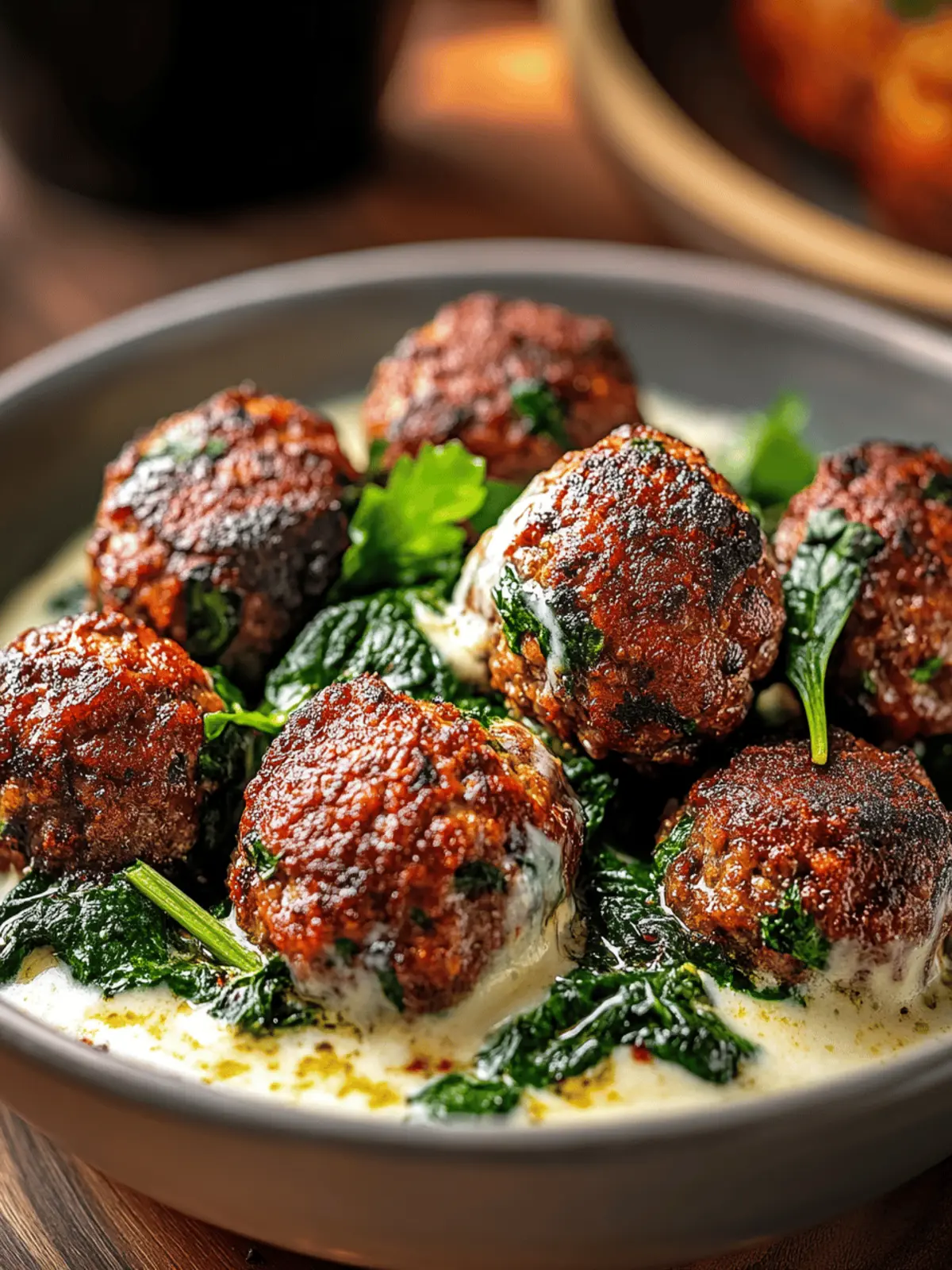 Spinach Garlic Meatballs with Mozzarella for Cozy Dinners 2 Spinach Garlic Meatballs With Mozzarella