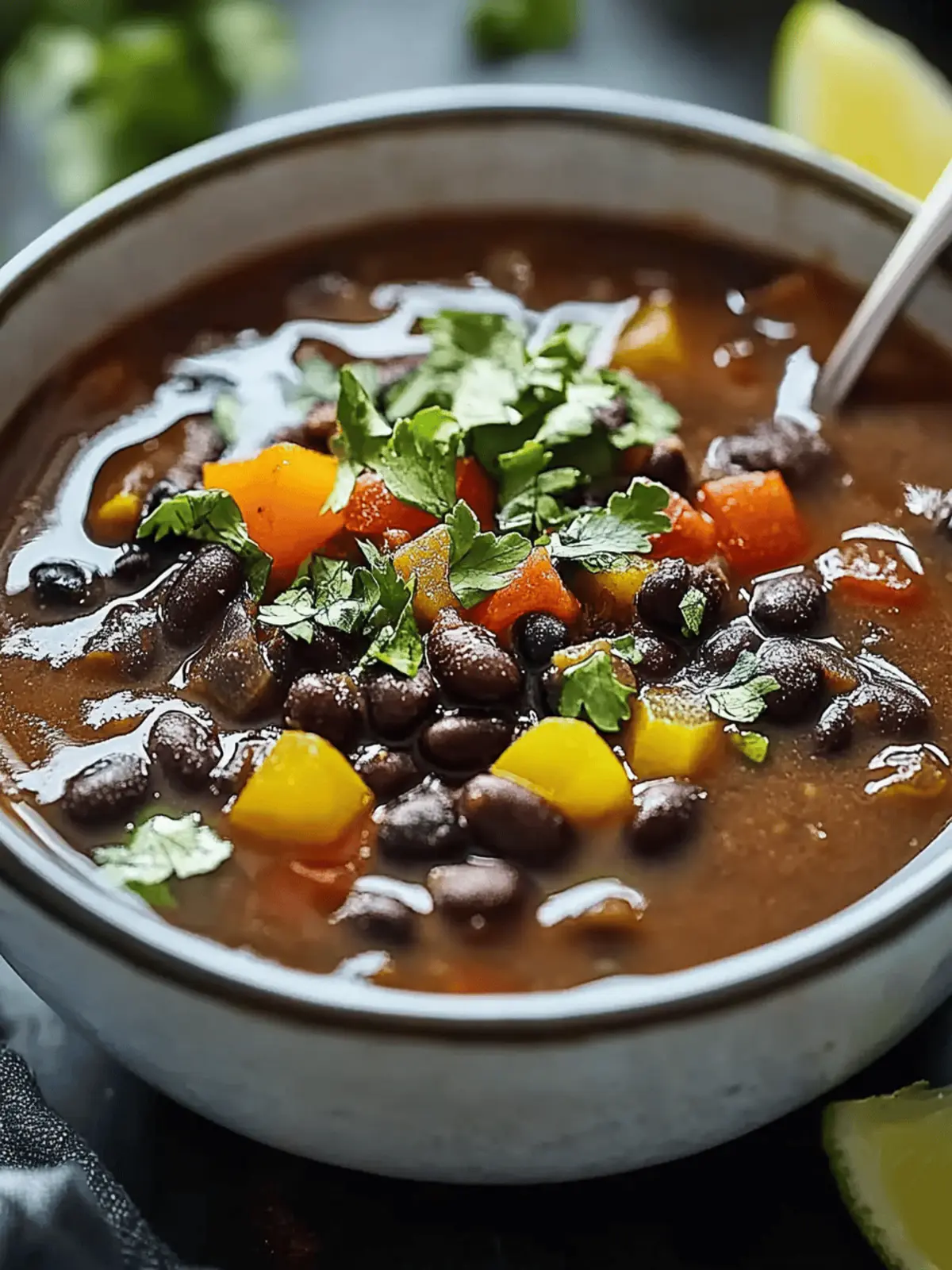 Hearty Black Bean Soup: A Vegan Delight in Every Bite 2 black bean soup