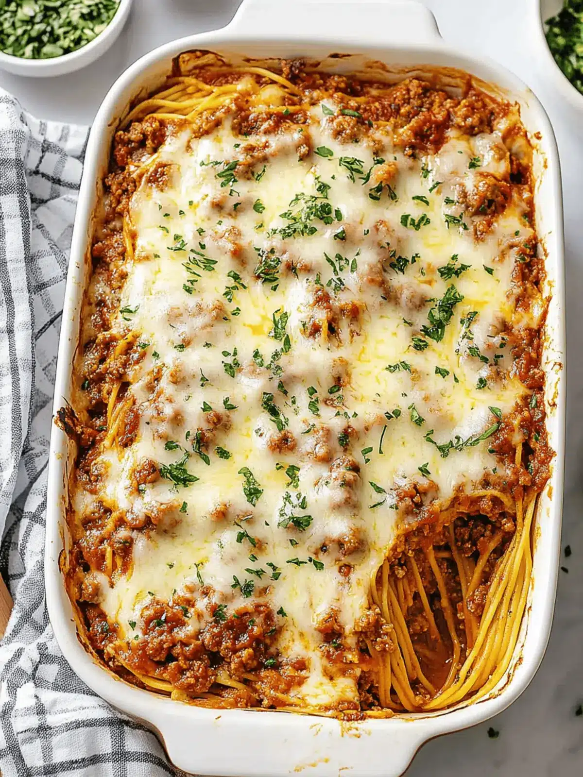 Cheesy Baked Spaghetti Recipe with Ground Beef Bliss 2 Cheesy Baked Spaghetti Recipe with Ground Beef