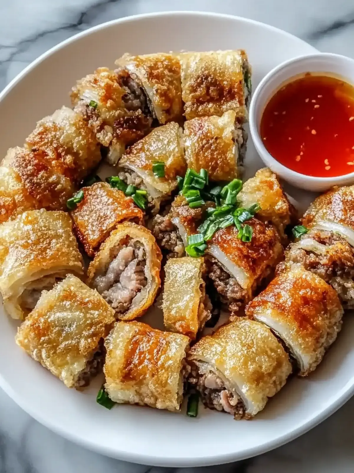 Crispy Fried Kikiam with Minced Pork and Bean Curd Delight 2 Crispy Fried Kikiam with Minced Pork and Bean Curd