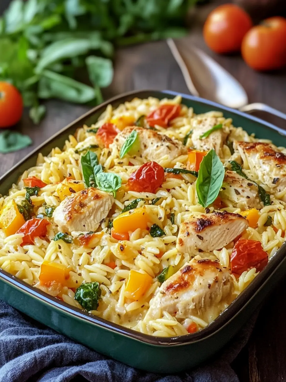 Creamy Boursin Orzo Bake with Chicken and Veggies Delight 3 Boursin Orzo Bake with Chicken and Veggies