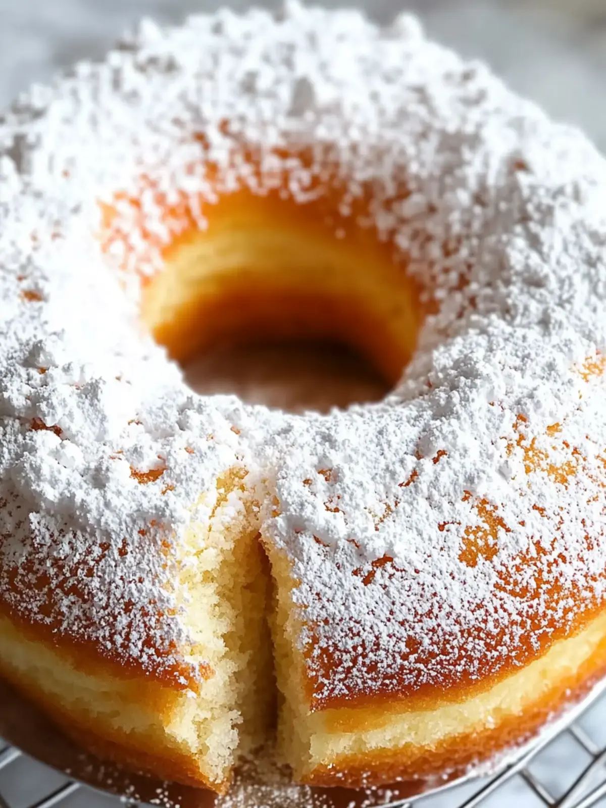 Irresistible Powdered Sugar Donut Cake for Sweet Nostalgia 3 Powdered Sugar Donut Cake