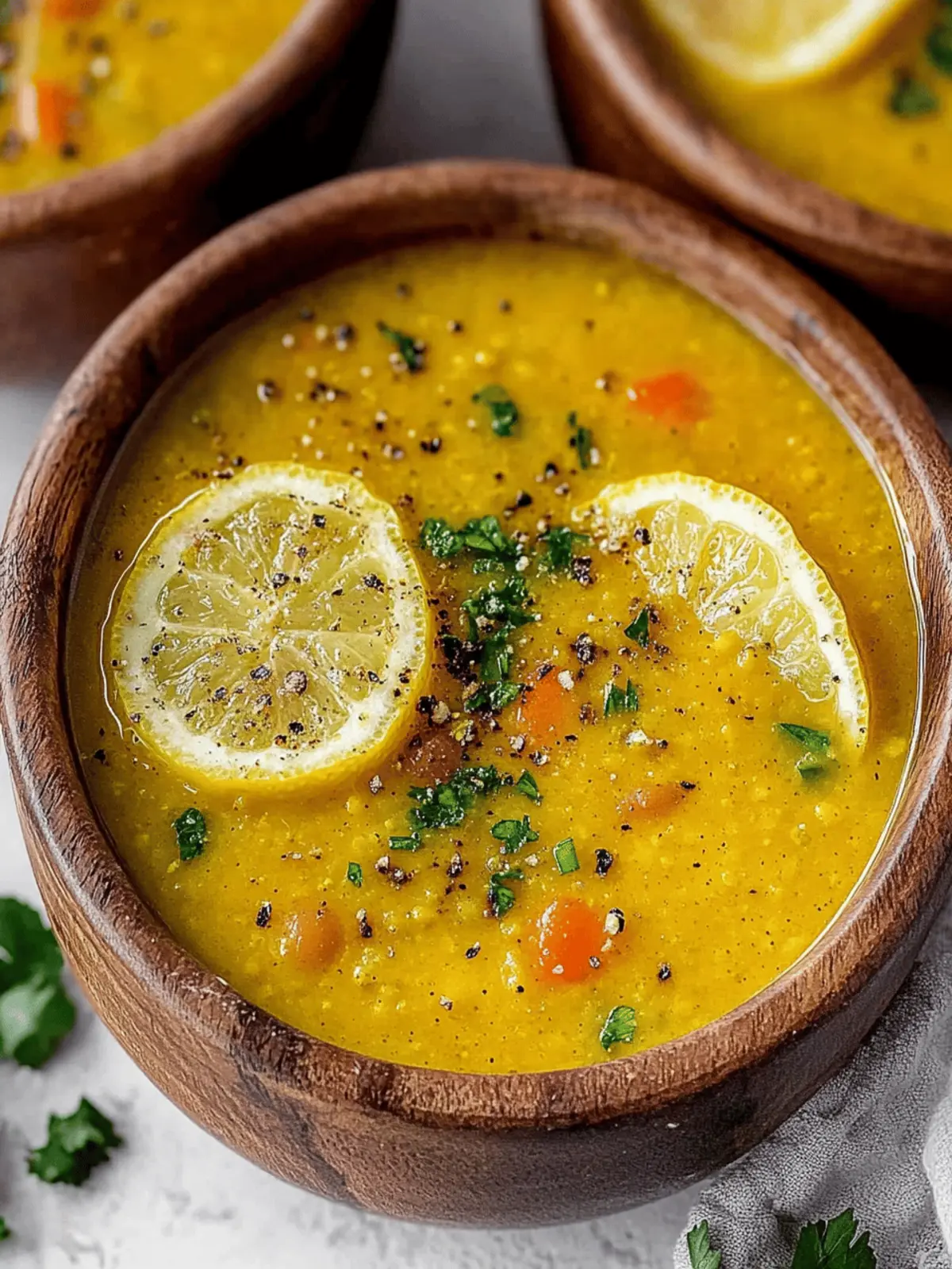 Healthy Vegan Lemon Lentil Soup with Turmeric You'll Love 3 Vegan Lemon Lentil Soup with Turmeric