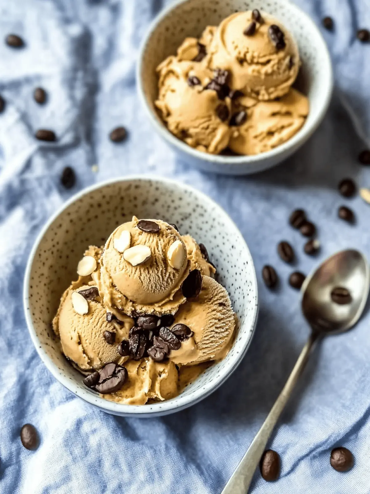 Indulgent Mocha Almond Protein Ice Cream Made Easy with Ninja Creami 2 Mocha Almond Protein Ice Cream (Using a Ninja Creami)
