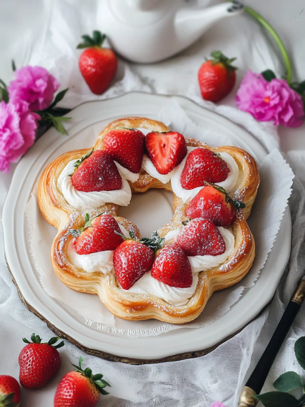 Vegan Strawberry Cream Danish: Easy Sweetness for Everyone 4 Vegan Strawberry Cream Danish