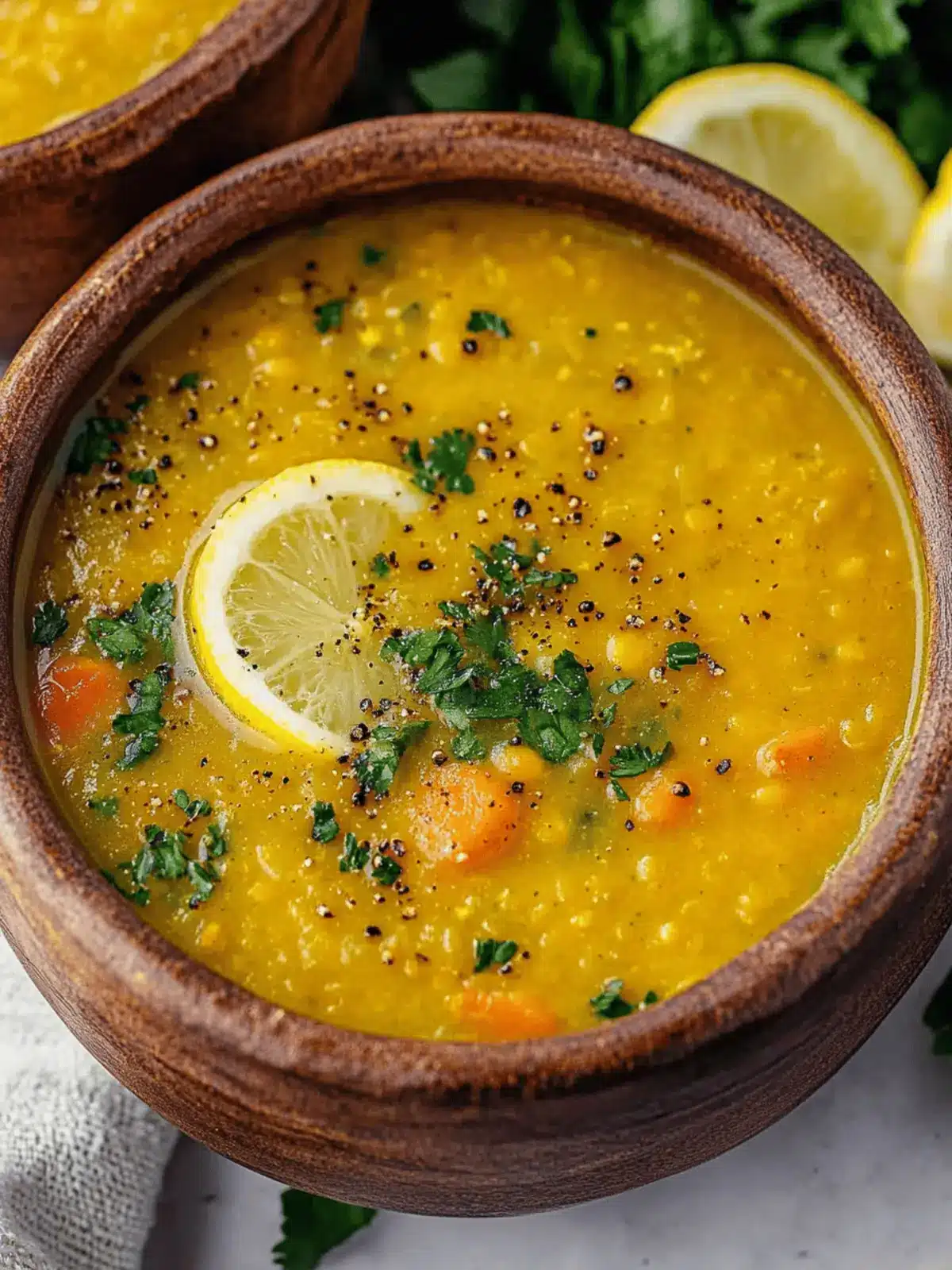 Healthy Vegan Lemon Lentil Soup with Turmeric You'll Love 4 Vegan Lemon Lentil Soup with Turmeric