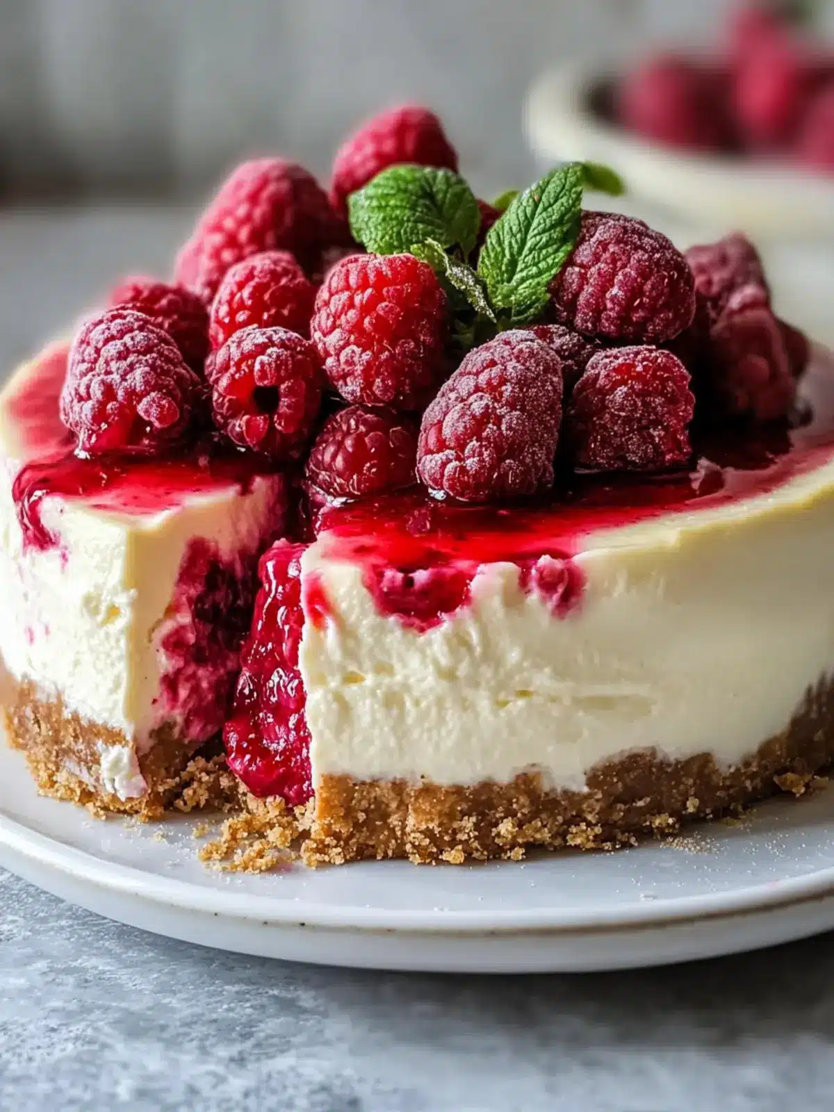 Creamy White Chocolate Raspberry Cheesecake to Wow Your Guests 3 White Chocolate Raspberry Cheesecake