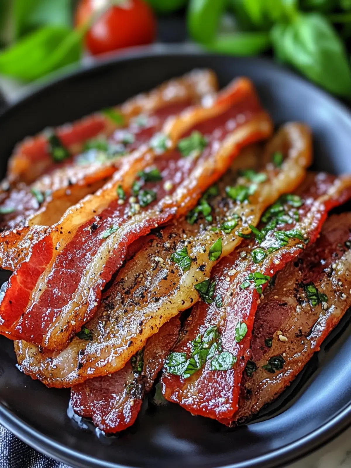 Air Fryer Bacon with Fresh Basil: A Crispy Flavor Boost 4 air fryer bacon with Fresh Basil