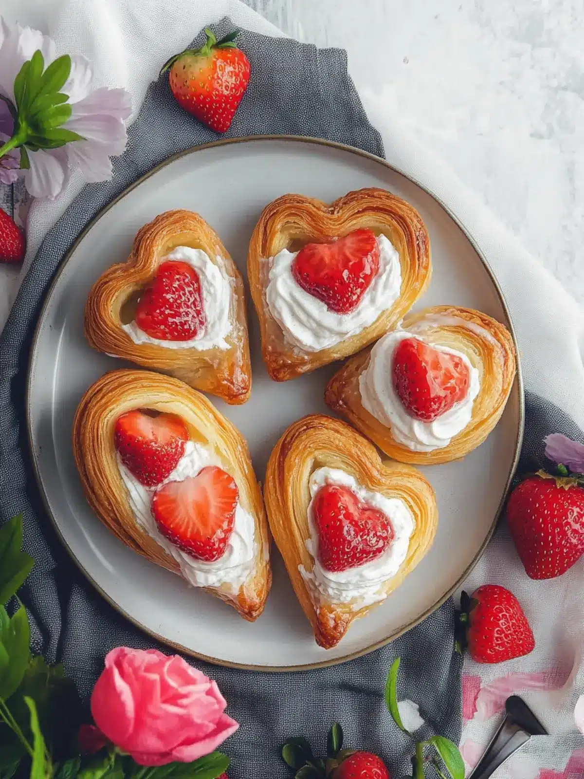 Vegan Strawberry Cream Danish: Easy Sweetness for Everyone 2 Vegan Strawberry Cream Danish